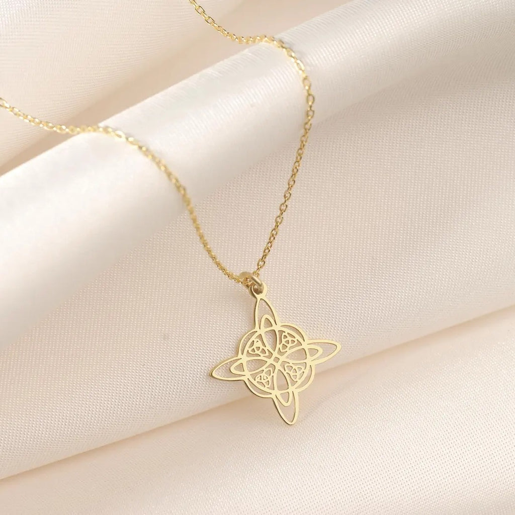 Collar Nudo de Bruja, Nudo Celta, Amuleto de protección contra energías negativas