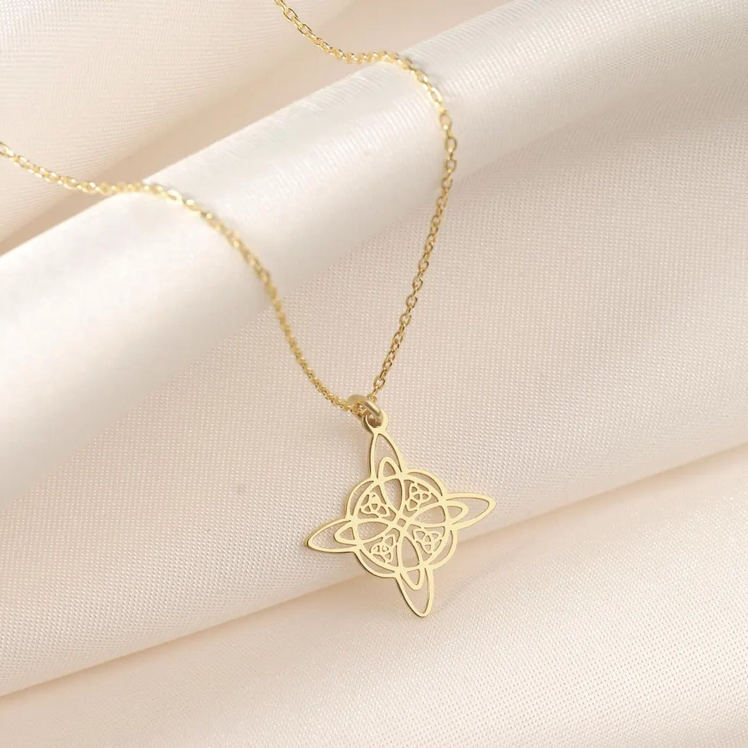 Collar Nudo de Bruja, Nudo Celta, Amuleto de protección contra energías negativas